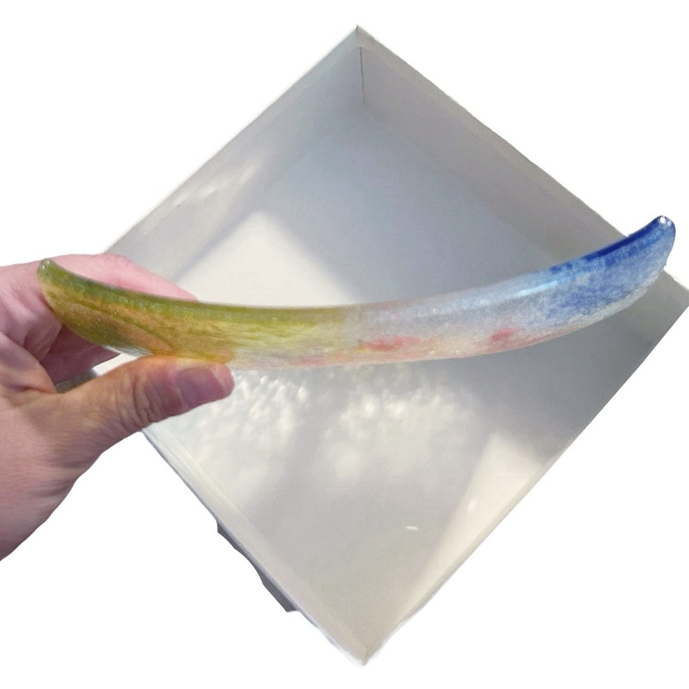 Venxia Vetri Di Murano Glass Fused infused Trinket Dish Square Plate Open Box - Picture 5 of 8